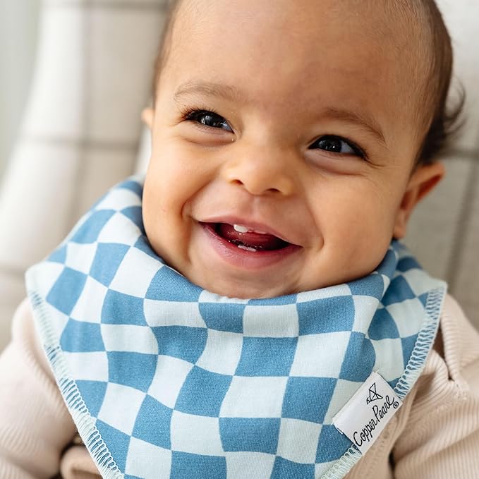 Copper Pearl Baby Bandana Bibs, 4 Pack