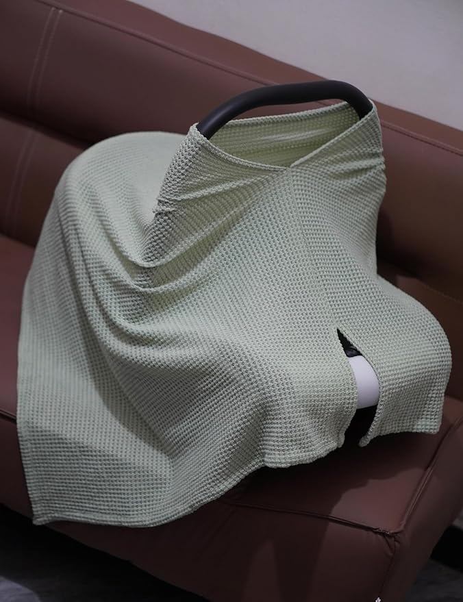 Green Nursing Cover for Breastfeeding, Soft Breathable Privacy Poncho, Comfortable Breastfeeding Cover for Women