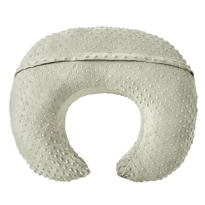 ESEN Plus Size Nursing Pillow and Body Positioner for Breast Feeding and Bottle Feeding, Ultra Soft Baby Breastfeeding Pillows with Removable Nursing Pillow Cover for Mom and Baby (Brown)