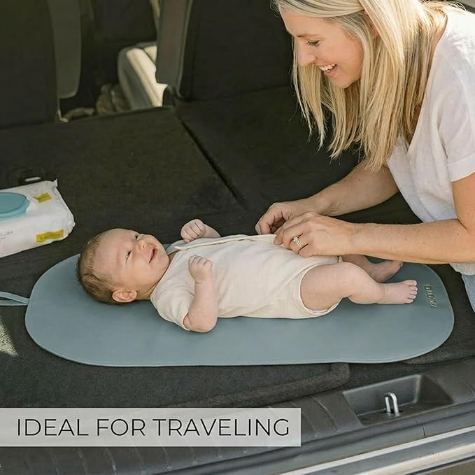Beautiful Portable Baby Changing Pad - Wipeable and Easy to Clean Diaper Changing Mat - The Perfect Waterproof Vegan Leather Pad for Traveling