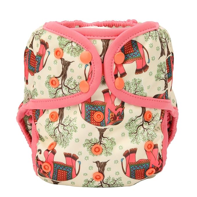 3 Baby Diaper Covers Nappies One Size 8lbs to 36lbs (Elephant Tree Arrow)