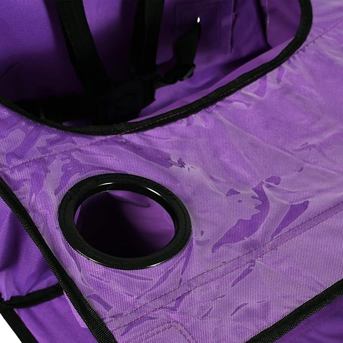 ciao! baby Portable High Chair for Travel, Fold Up High Chair with Tray, Purple
