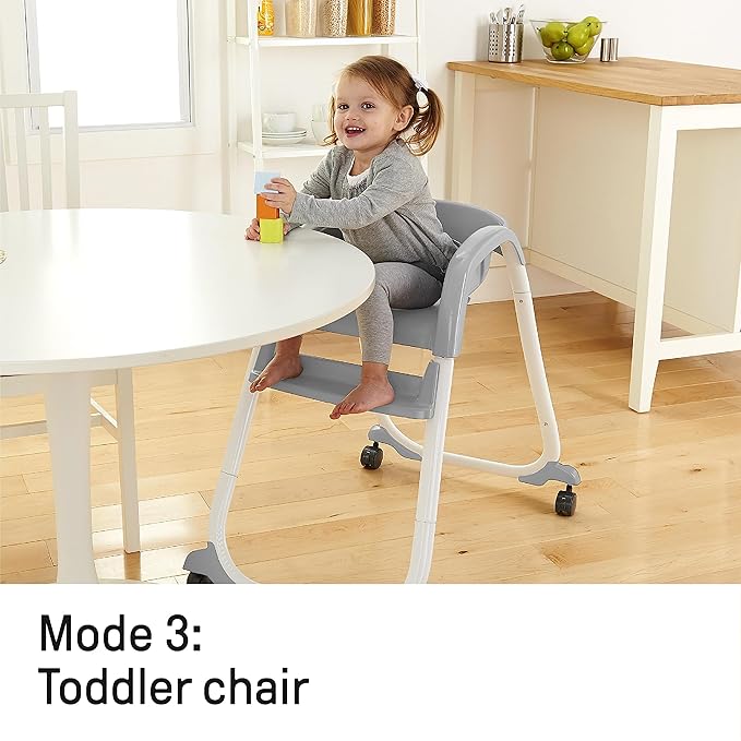 Ingenuity SmartClean Trio Elite 3-in-1 Convertible Baby High Chair, Toddler Chair, and Dining Booster Seat, For Ages 6 Months and Up, Unisex - Slate