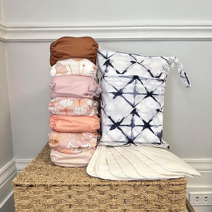 Nora's Nursery Cloth Diapers + 7 Pack Inserts with Snap