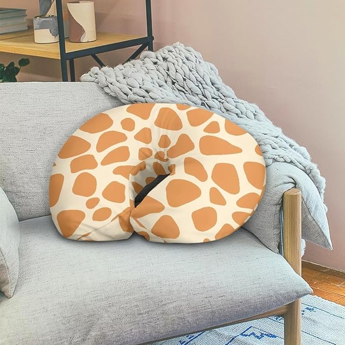 Leopard Nursing Pillow Cover Stain Resistant Breastfeeding Pillow Slipcover, Custom Gifts for Toddler Infant, Neutral Breastfeeding Pillow Cover