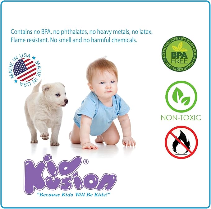 Kidkusion Jumbo Edge Cushion | Made in USA | 6 Ft | Brown | Child Safety Edge Guard, Babyproof Furniture Bumper