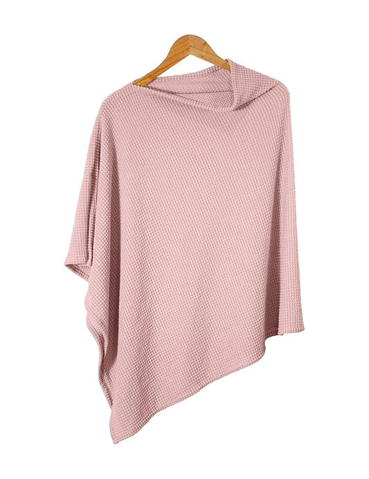 Pink Nursing Cover for Breastfeeding, Soft Breathable Privacy Poncho, Portable Breast Feeding Covers for Women