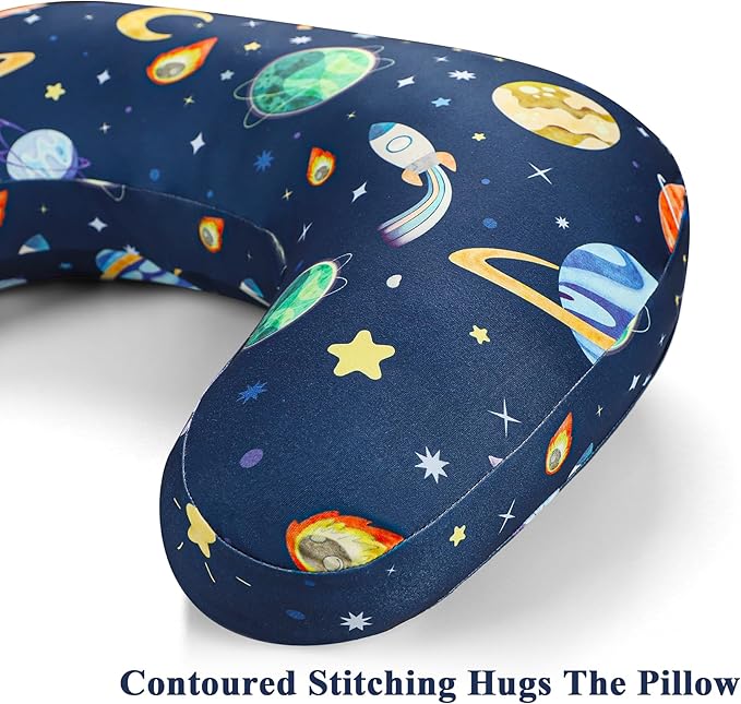 Pea Pod Nursing Pillow Cover 2 Pack Soft Stretchy Nursing Cover for New-Designed Breastfeeding Pillow, Removable Feeding Slipover for Baby Boy and Girls, Outer Space Pattern