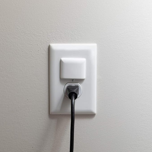 Qdos Safety StayPut Single Outlet Plug Cover | White | Secure Fit and Beveled Edges Prevent Small Fingers from Removing Unlike Inferior Products| Fits All Outlets | 24 Pack