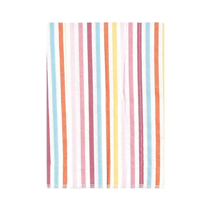 Hudson Baby Unisex Baby Cotton Flannel Burp Cloths 4-Pack, Sunshine and Rainbows, One Size