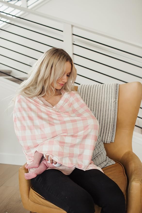 Copper Pearl Multi-Use Cover: Car Seat, Nursing, and Stroller Cover for Sun - Stretchy Fabric, All-Season Use, Stylish Designs, Easy Access for Moms - London