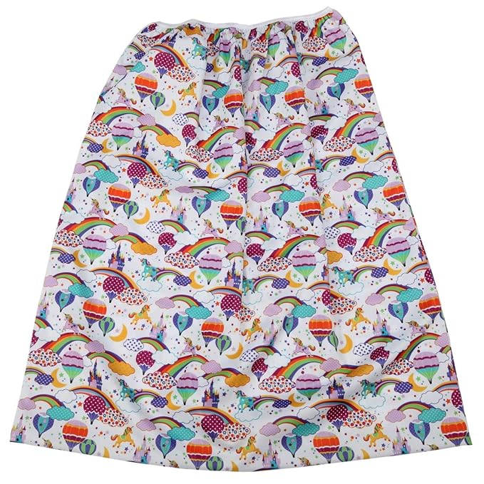 Pail Liner for Cloth Diapers Nappy Inserts Large Laundry Wet Bag Elastic Washable Reusable 27.6in x29.5in (Rainbow)