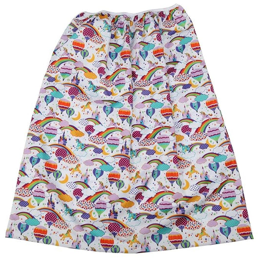 Pail Liner for Cloth Diapers Nappy Inserts Large Laundry Wet Bag Elastic Washable Reusable 27.6in x29.5in (Rainbow)