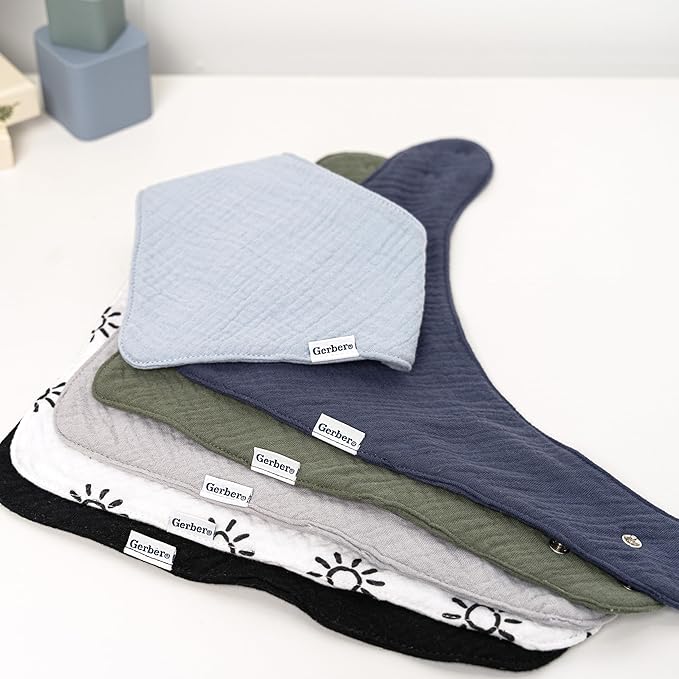 Gerber Baby Muslin Bandana Bibs