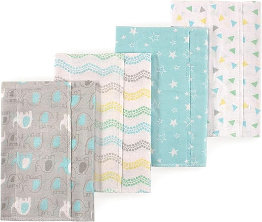 Little Treasure Luvable Friends Flannel Burp Cloths 4pk