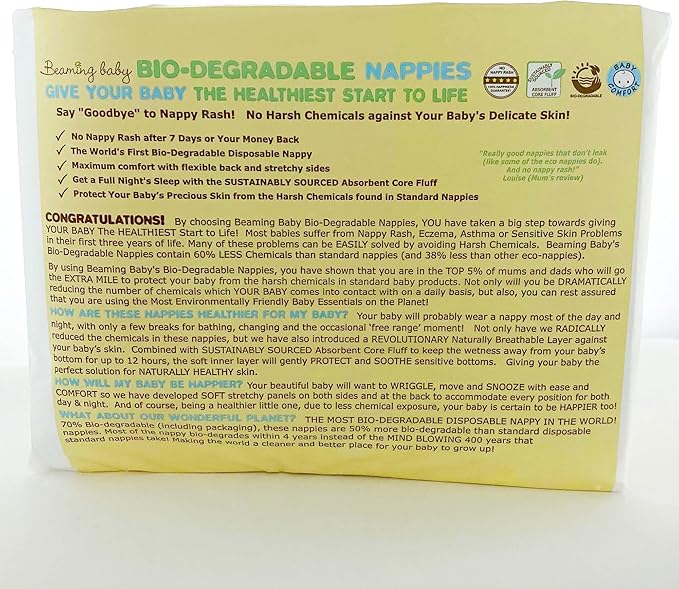 Beaming Baby Bio-Degradable Mini Nappies - Pack of 20 Nappies