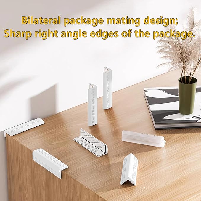 8PCS Baseboard Corner Protectors - Self Adhesive Silicone Safety Corner Protectors, Baby Proofing Edge Guard Cushion for Furniture Wall Base & Edges - Popular Home Childproofing Accessory