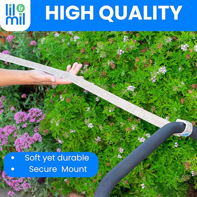 Lil & Mil Stroller Leash - Stroller Wrist Safety Strap Perfect for Jogging, Travel, and Hilly Walks - Universal Stroller Accessory, Durable & Comfortable - Take Stroller Safety to the Next Level