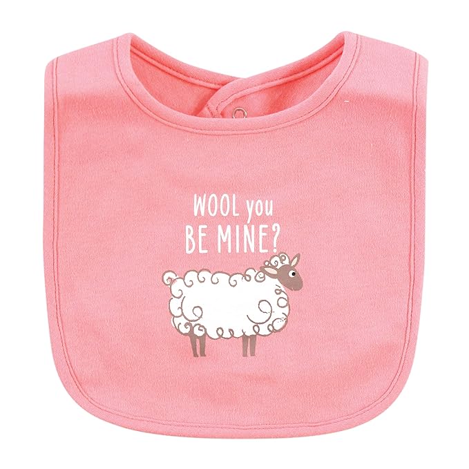 Hudson Baby Unisex Baby Cotton Bibs, Hogs And Kisses, One Size