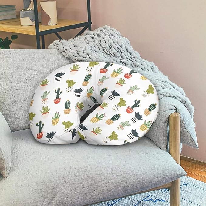 Lovely Cactus Girls Boys Nursing Pillow Cover for U-Shaped Feeding Pillow Breastfeeding Super Comfy and Soft for Baby, Baby Mom Essentials, 1 Pack