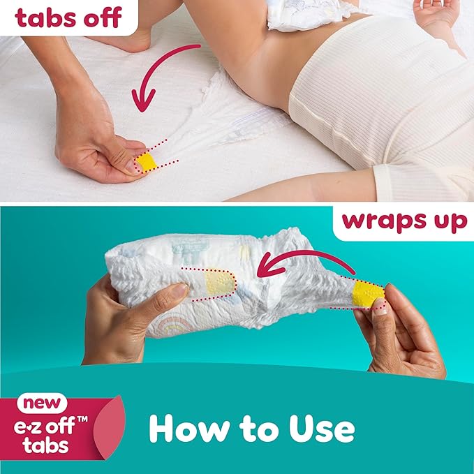 Pampers Diapers - Swaddlers 360° - Size 6, 92 Count, up to 100% Leakproof Comfy Dry Fit, Designed for Easy Changes, Pull On Baby Diaper (Packaging May Vary)