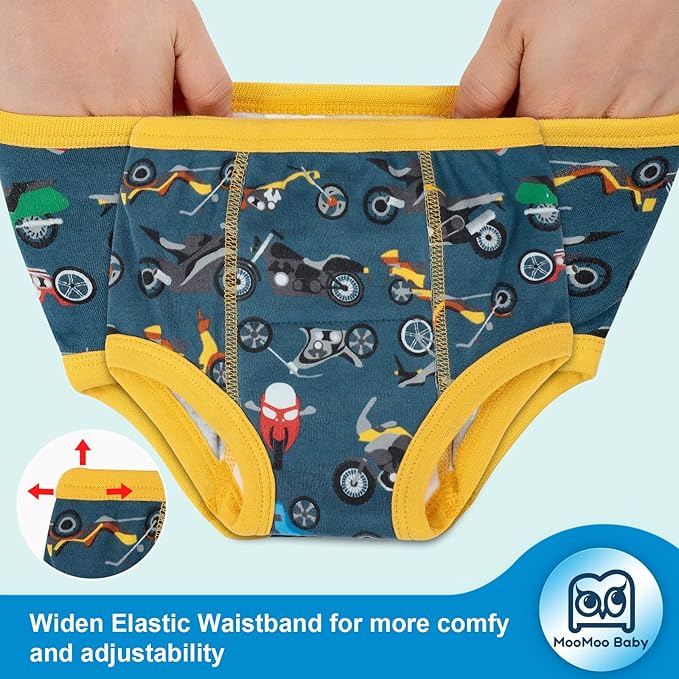 MooMoo Baby Training Underwear for Boys and Girls Absorbent Toddler Training Pants for Girs 2T-7T