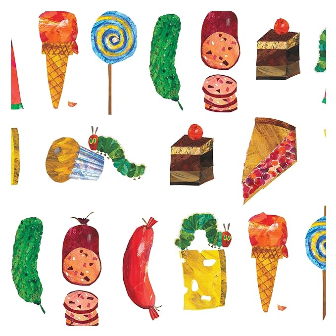 BapronBaby Eric Carle Food Parade Bapron - No Neck Tie Safer Bib for Baby & Toddler - Soft Waterproof Stain Resistant - Machine Washable - Sz Preschool 3-5yrs
