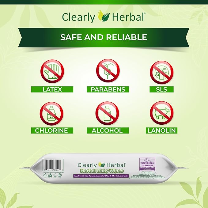 Baby Wipes, made with Essential Oils and Natural Herbal Extracts, Parent's Choice, Case Pack 288 Plant Based Wipes (8 Packs x 72 Count)