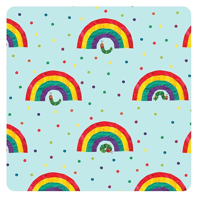 BapronBaby Eric Carle Rainbow Caterpillar Bapron - No Neck Tie Safer Bib for Baby & Toddler - Soft Waterproof Stain Resistant - Machine Washable - Sz Preschool 3-5yrs