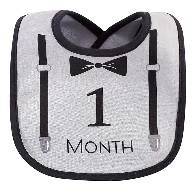Hudson Baby Monthly Milestone Interlock Bibs 13pk, Brand New, One Size