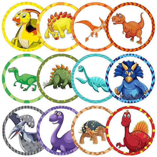 Laumoi 120 Pcs Toilet Targets for Boys Training Flushable Dinosaur Targets Potty Pee Toilet Target Stickers Dinosaur Potty Training Seat for Boys Use
