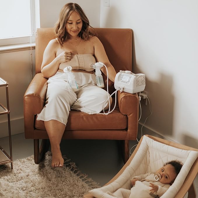 Dr. Brown's Customflow Hospital Strength Double Electric Breast Pump with Adjustable Settings, Includes Breast Milk Collection Bottles, Flanges & Other Pumping Essentials