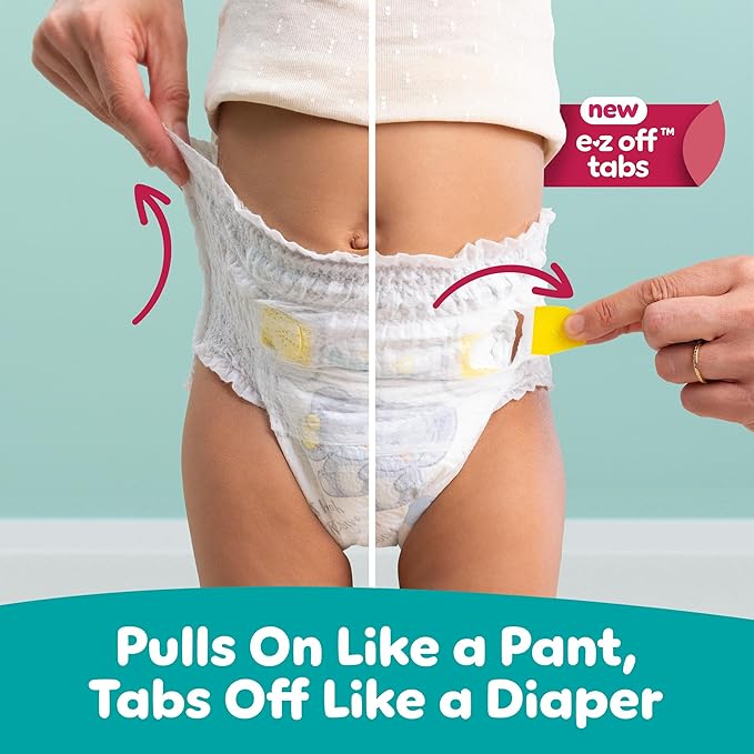 Pampers Swaddlers 360 Pull-On Diapers, Size 3, 156 Count, with Sensitive Baby Wipes, 4 Flip-Top Packs (336 Wipes Total) [Packaging May Vary]