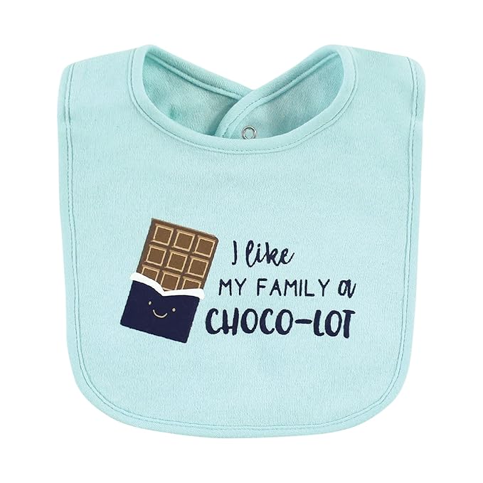 Hudson Baby Unisex Baby Cotton Bibs, Popsicle, One Size