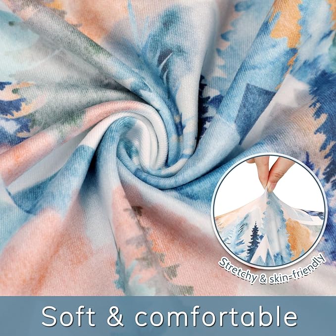 Baby Nursing Pillow Cover, Removeable Breastfeeding Pillow Slipcover, Nursing Pillow Case for Newborn Boys Girls, Soft Fabric Fits Snug On Infant, Washable & Breathable, Fall Mountain
