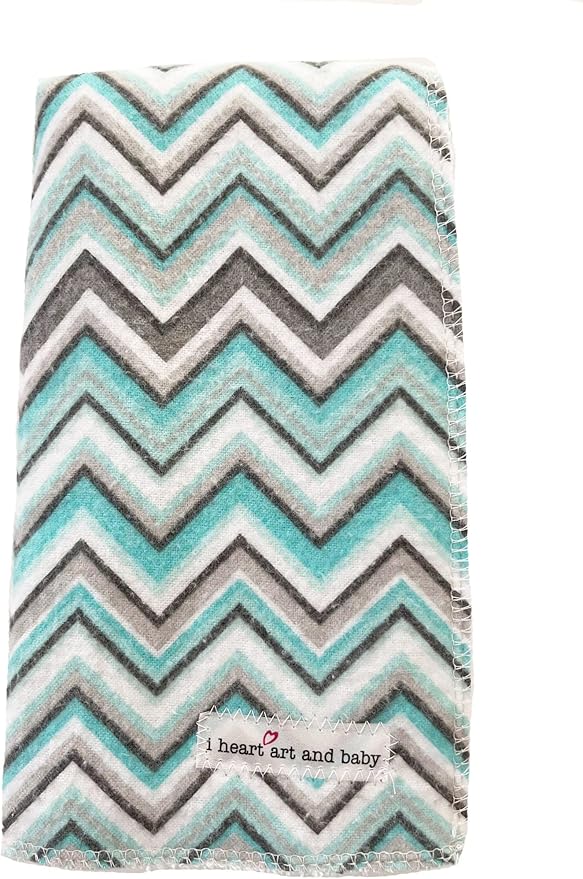 Infant Burping Cloth, Burp Cloths for Baby Boy or Girl, Soft and Absorbent - Cotton Reusable Spit Up Rags, XLarge, 1 Count (Chevron)