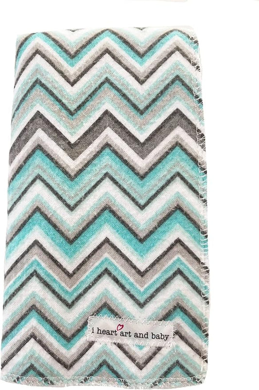 Infant Burping Cloth, Burp Cloths for Baby Boy or Girl, Soft and Absorbent - Cotton Reusable Spit Up Rags, XLarge, 1 Count (Chevron)