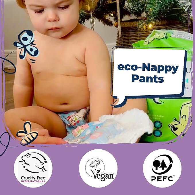 Mum & You Nappychat Premium Performance Eco Diapers, Size 3 (42 Diapers) Smart Tube Technology. Leak Protection. 100% Recyclable. Hypoallergenic, Dermatologically-Tested. No Lotion, Perfume or Dyes.