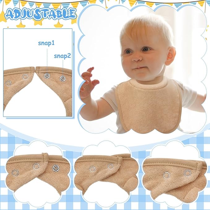 Twistover Newborn Bibs Feeding Bibs for Drooling and Teething Comfy Neck Baby Bib with Padded Absorbent Collar