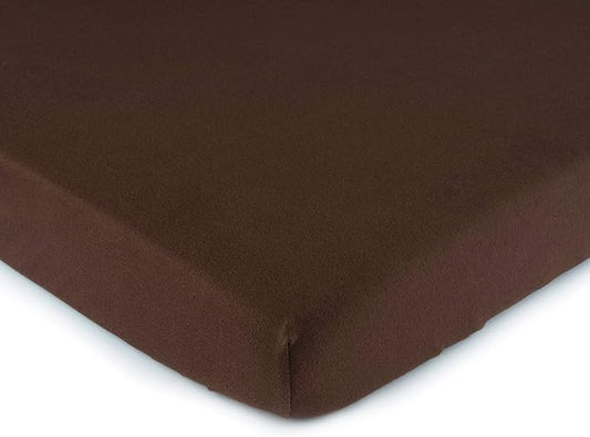SheetWorld Baby Fitted Bassinet Sheet Fits Nuna Mixx 12 x 29 inches, 100% Cotton Jersey Hypoallergenic Sheet, Unisex Boy Girl, Solid Brown, Made in USA