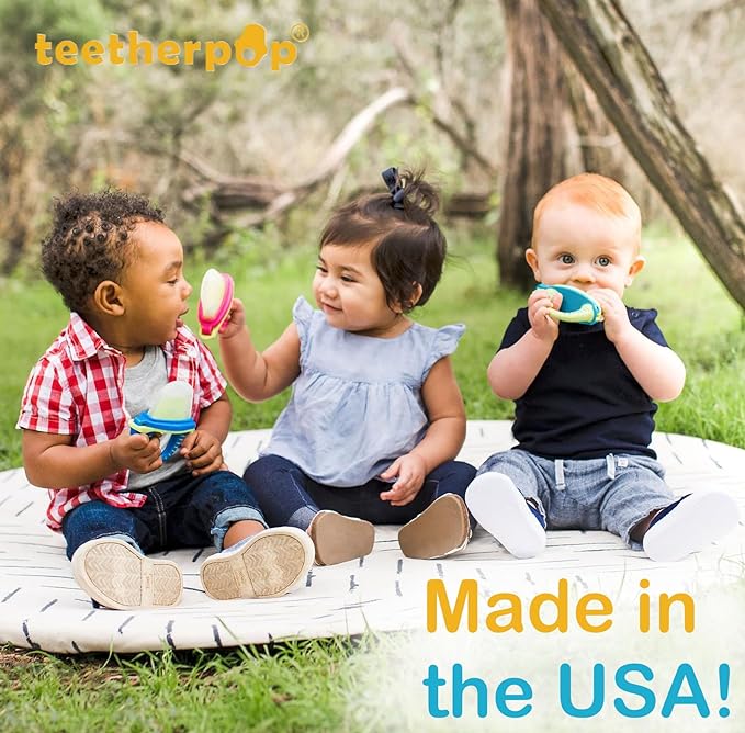 Teetherpop Fillable Freezable Feeder – Spill-Proof Design for Baby Led Weaning – Perfect for Breastmilk Storage, Smoothies, or Purees – Baby Feeding Essentials (PinkLimon)