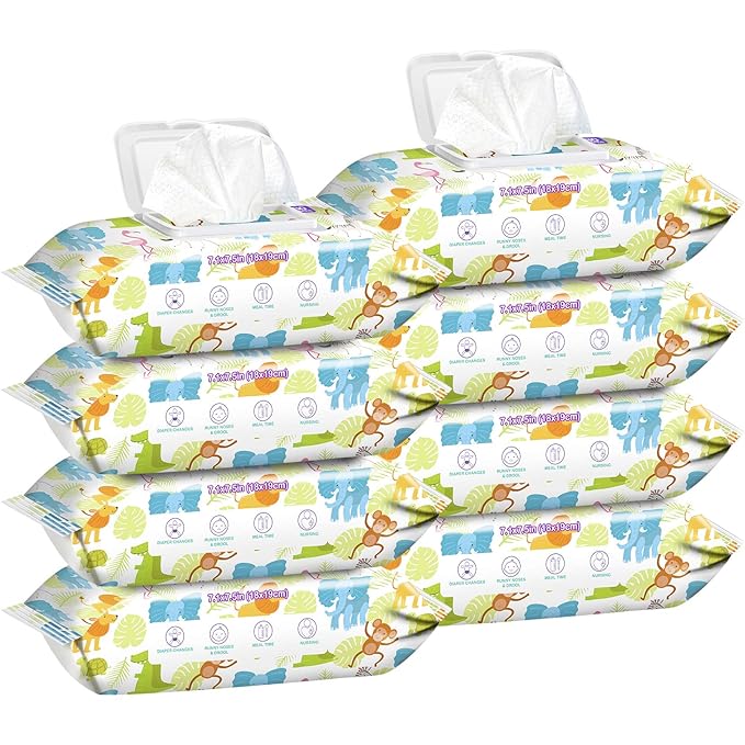 Baby Wipe Wet Wipes, Baby Wipes Unscented, 8 Packs, 640 Count