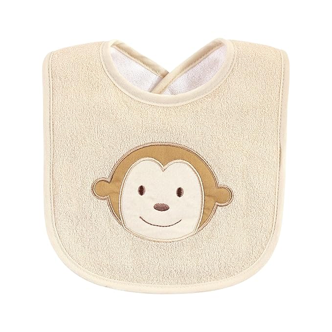 Hudson Baby Unisex Baby Cotton Terry Drooler Bibs with Fiber Filling, Wild One, One Size