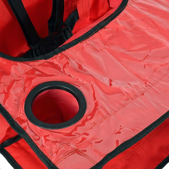 ciao! Baby Portable High Chair for Babies and Toddlers, Compact Folding Travel High Chair with Carry Bag for Outdoor Camping, Picnics, Beach Days, and More (Red)