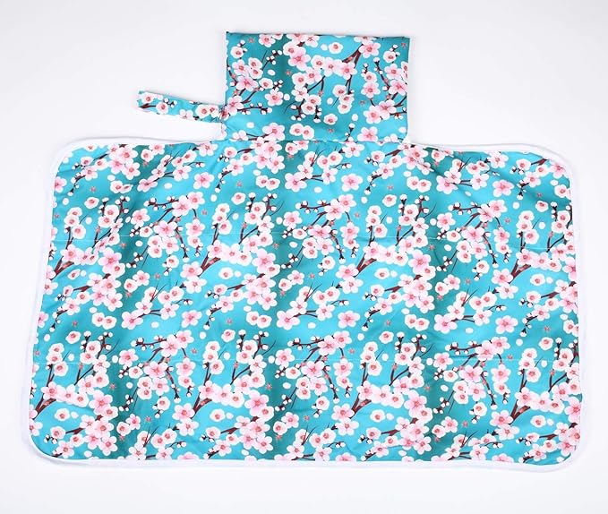 Baby Diaper Changing Mat Pad Portable 30inx18.5in (Peach Blossom)