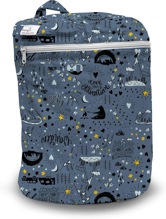 Kanga Care Wet Bag MINI Seam Sealed Waterproof 3D Dimensional for Baby Cloth Diapers, Travel, Beach, Pool, Gym, Swim | Wander