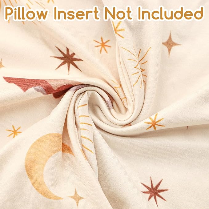 Nursing Pillow Cover 2 Pack, Stretchy Nursing Covers for Breastfeeding Pillows, Soft Nursing Pillowcase for Baby Girls Boys, Removable Slipcover for Infant Newborn, Moon(Only Cover)