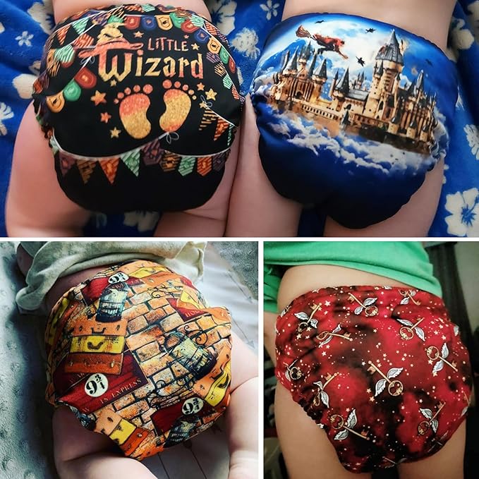 Mama Koala 1.0 Cloth Diapers for Babies, 6 Pack Pocket Shell Only (NO Inserts) - One Size Washable and Reusable Pocket Diapers for Newborns and Toddlers - 160012