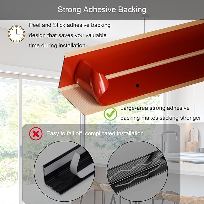4PCS 48" Metal Corner Protectors, Aluminum Self Adhesive Corner Guards, Metal Wall Edge Protector Strip, Furniture Corner Protectors, Edge Trim for Cabinets and Kitchen Islands (Gold, 48"x2"x2")
