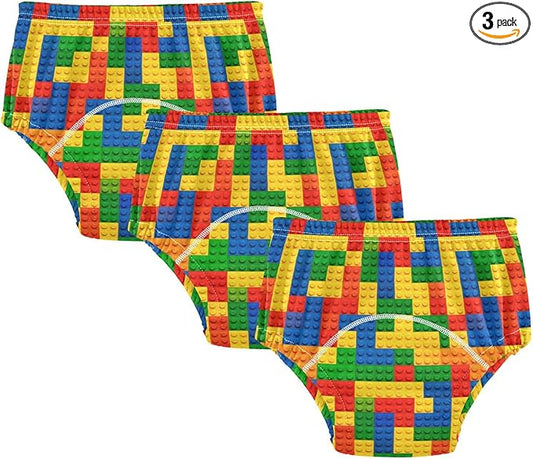 Baby Boys Sleep Training Pants Absorb Water Trainer Underwear for Kids 2T A Colorful Pattern with Multi Colors and Shapes